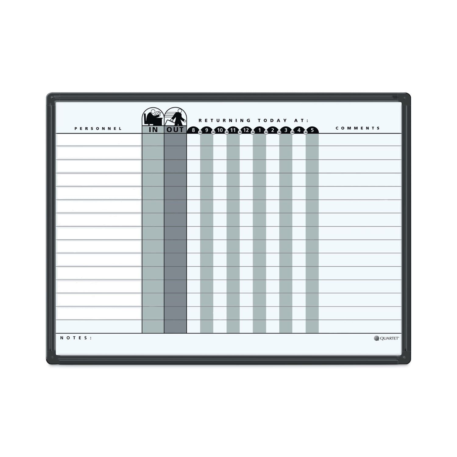 Quartet Employee In/Out Board | 15-Person