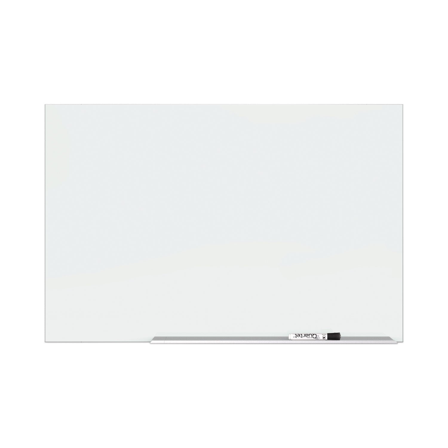 Quartet Element Framed Magnetic Glass Dry-Erase Board
