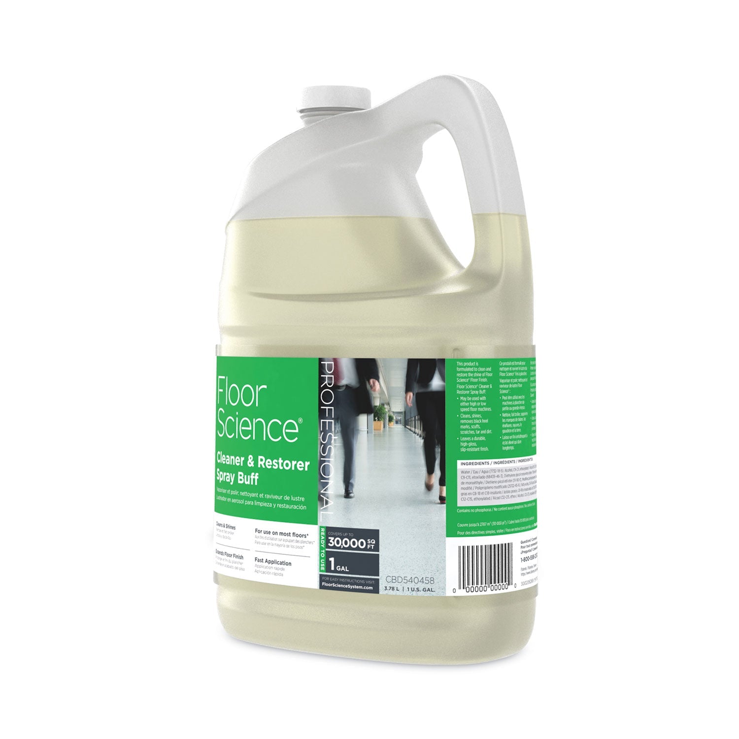 Diversey™ Floor Science Cleaner/restorer Spray Buff, Citrus Scent, 1 Gal Bottle, 4/carton