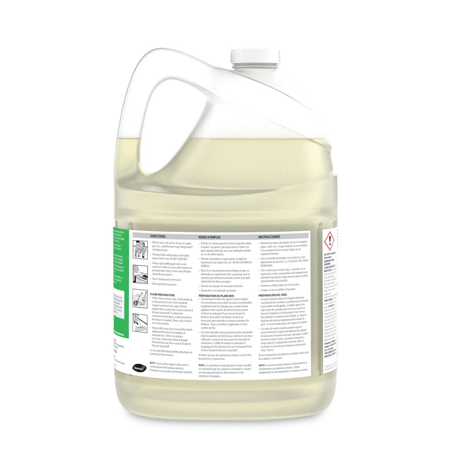 Diversey™ Floor Science Cleaner/restorer Spray Buff, Citrus Scent, 1 Gal Bottle, 4/carton