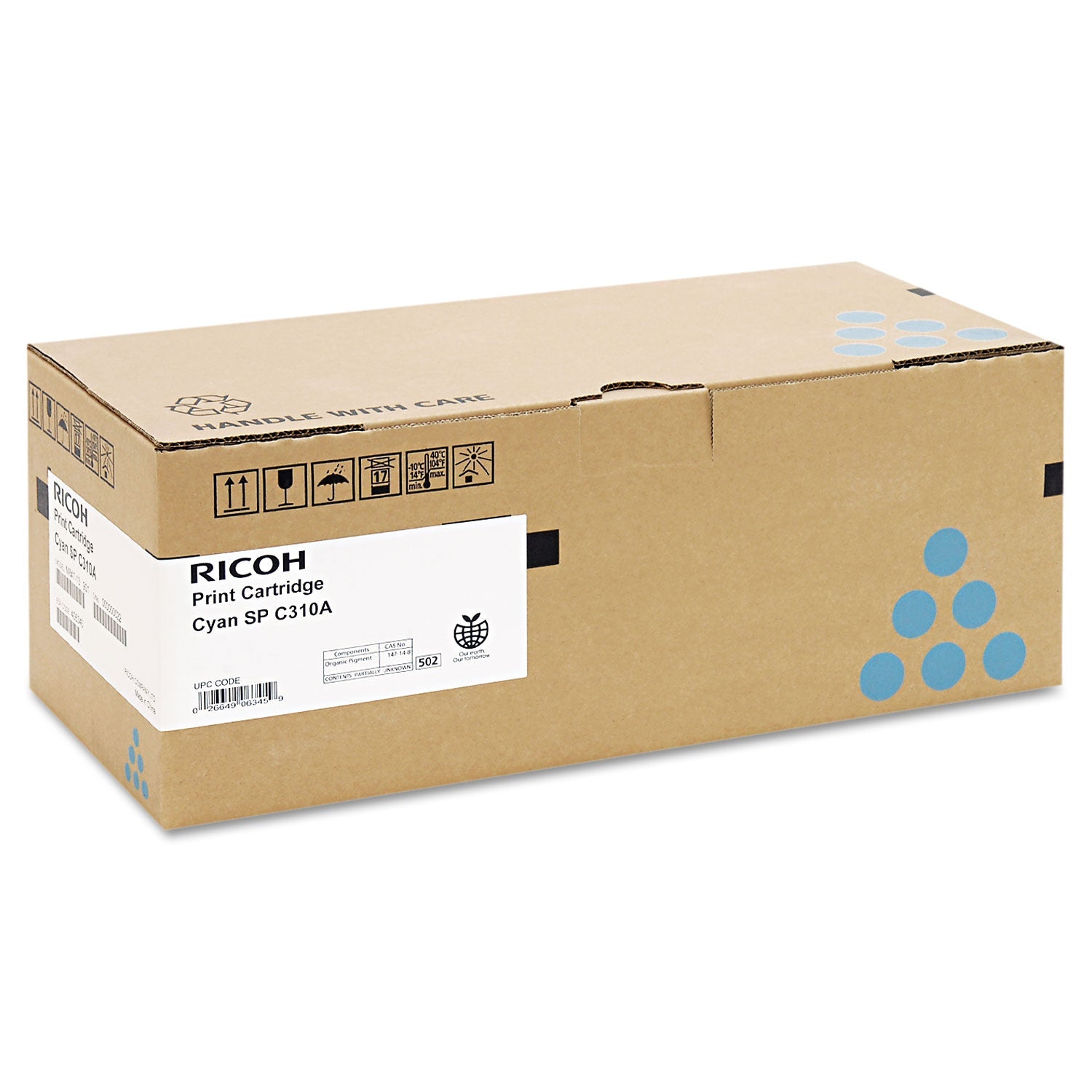 Ricoh 406345 Toner | 2,500 Page-Yield, Cyan
