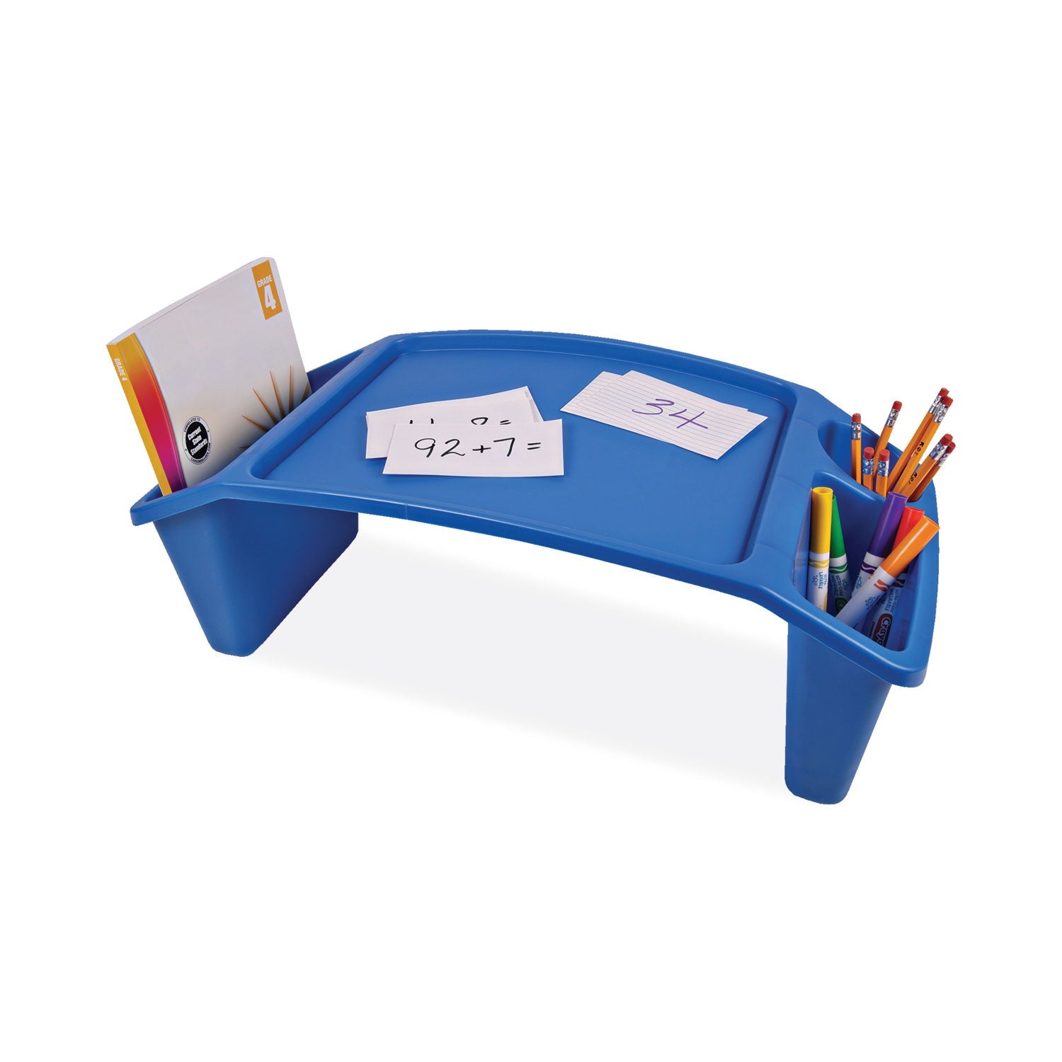 deflecto® Antimicrobial Lap Desk, Rectangular, 23.35w x 12d x 8.53h, Blue