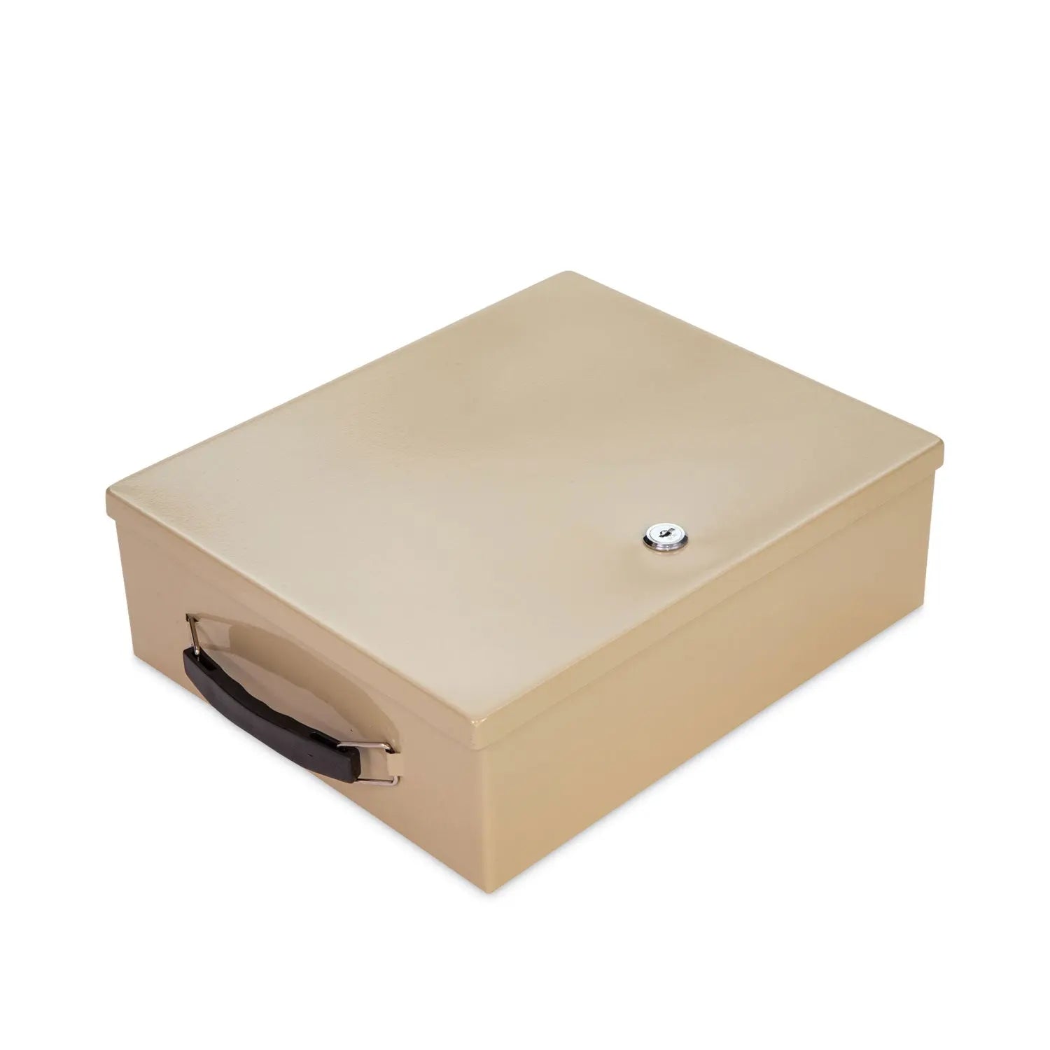 CONTROLTEK® Jumbo Locking Cash Box, 1 Compartment, 14.38 x 11 x 4.13, Sand