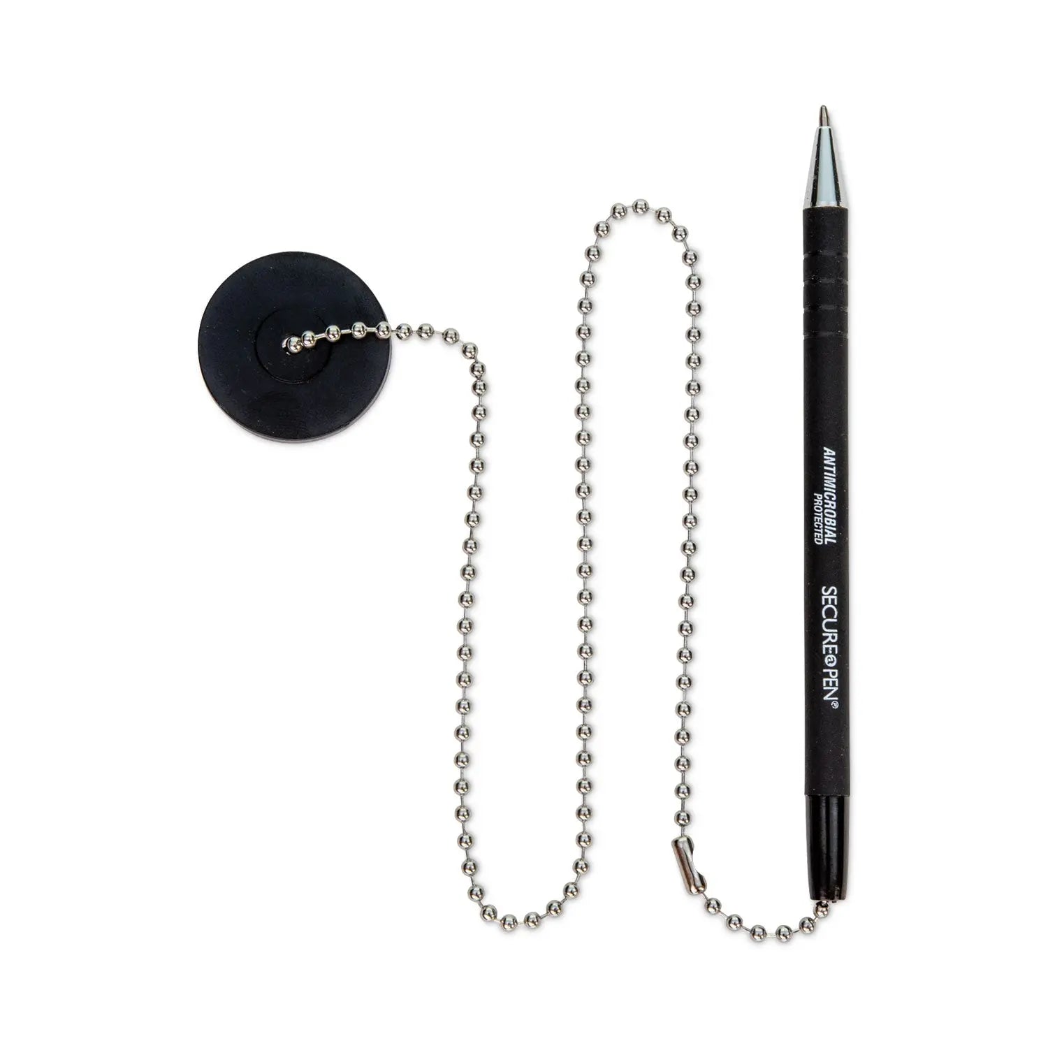 CONTROLTEK® Antimicrobial Ballpoint Counter Pen, Medium 1 mm, Black Ink, Black Barrel