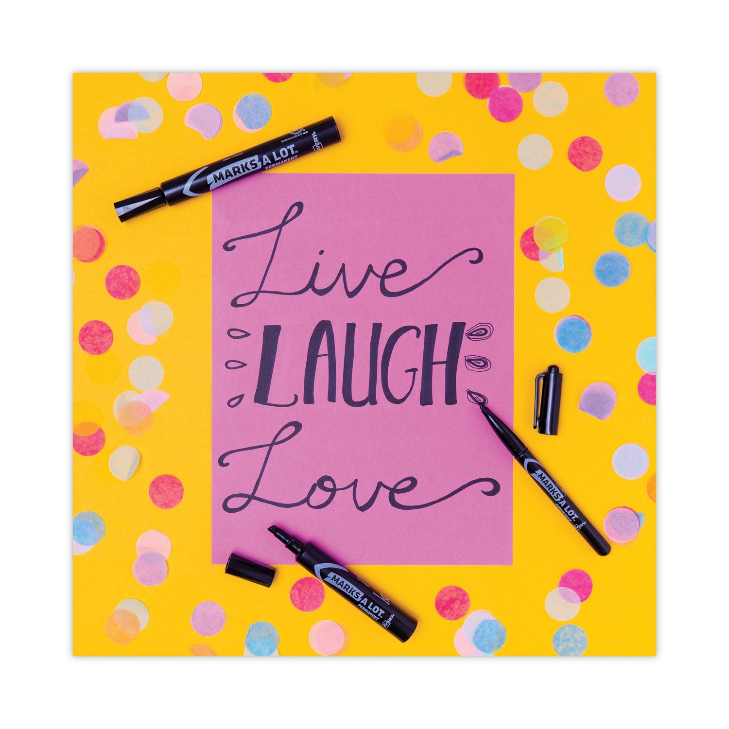 Avery® Marks A Lot Large Desk-Style Permanent Marker Value Pack, Broad Chisel Tip, Black, 36/pack (98206)