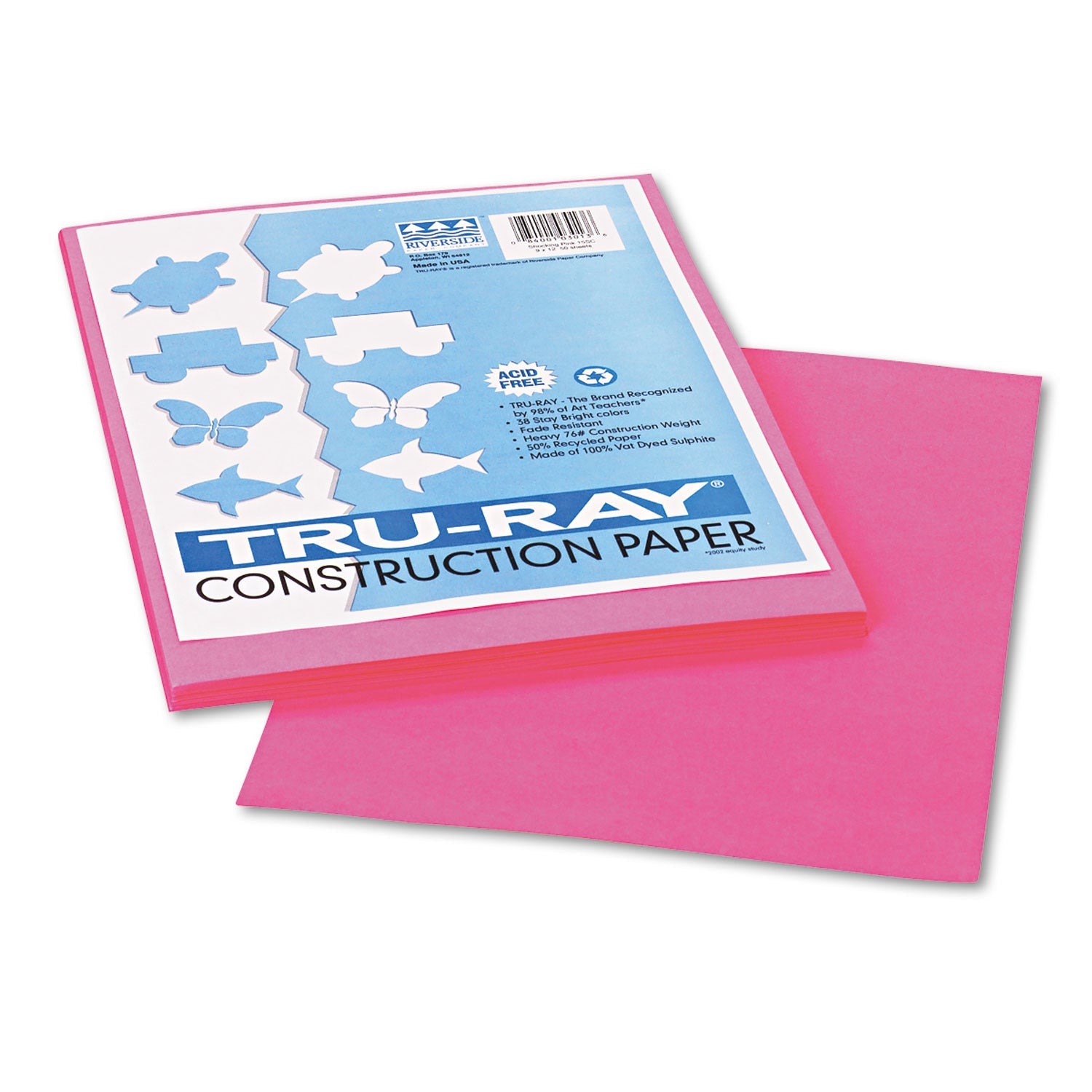 Pacon Tru-Ray Construction Paper | Shocking Pink