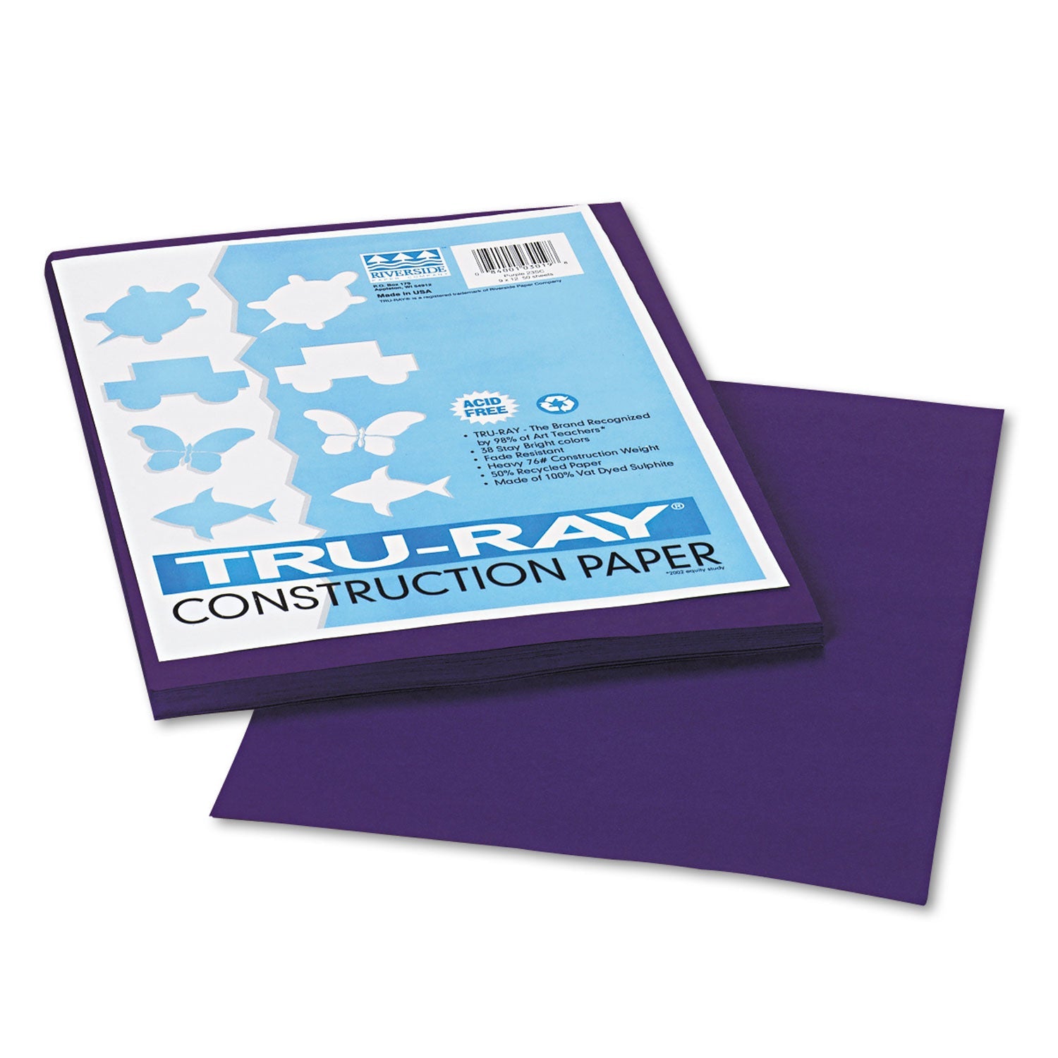 Pacon Tru-Ray Purple Construction Paper | 9x12