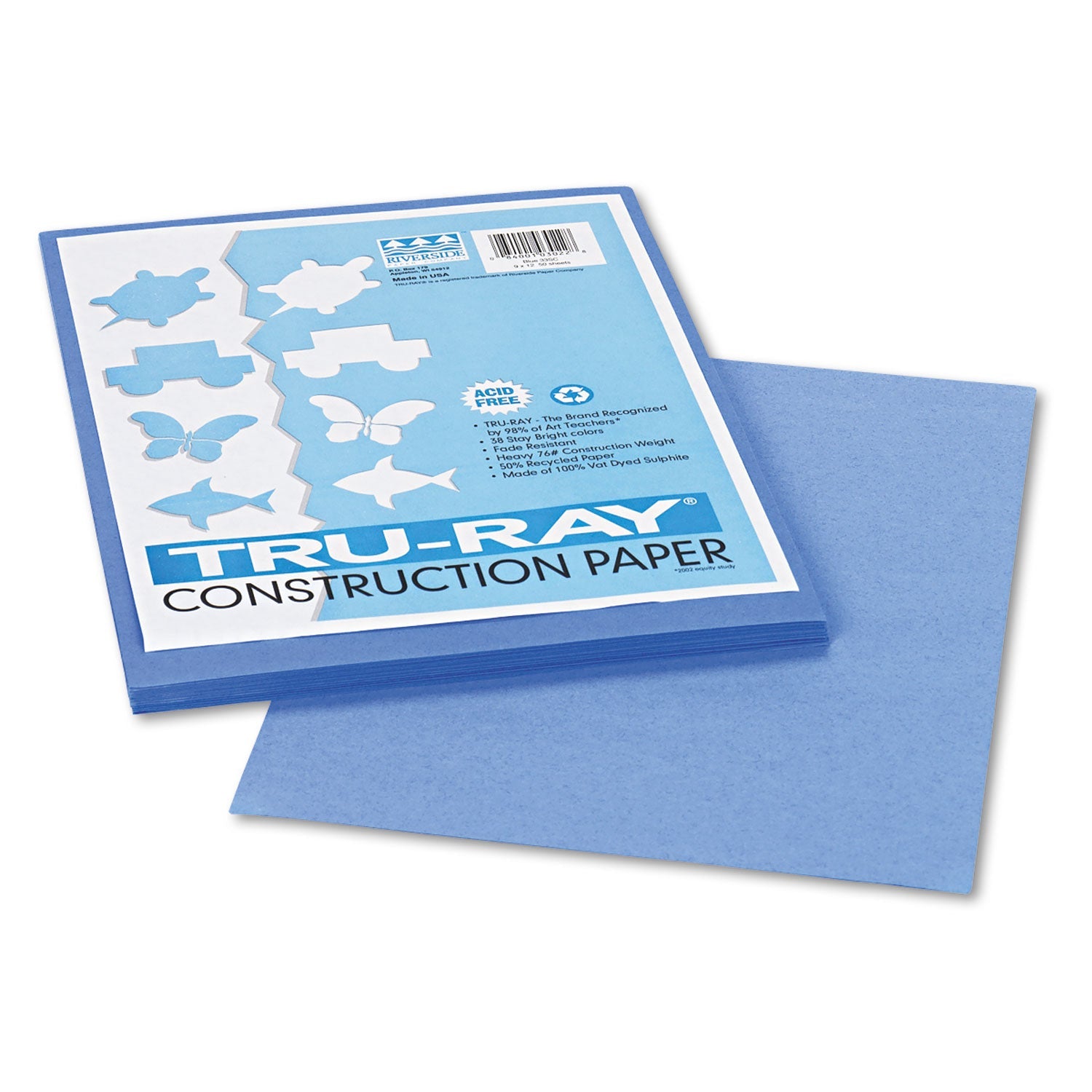 Pacon Tru-Ray Blue Construction Paper | 9x12