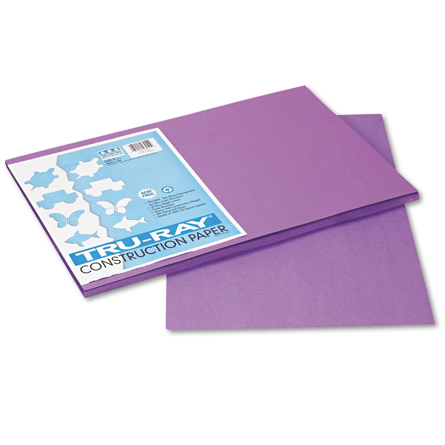 Pacon Tru-Ray Violet Construction Paper | 12x18