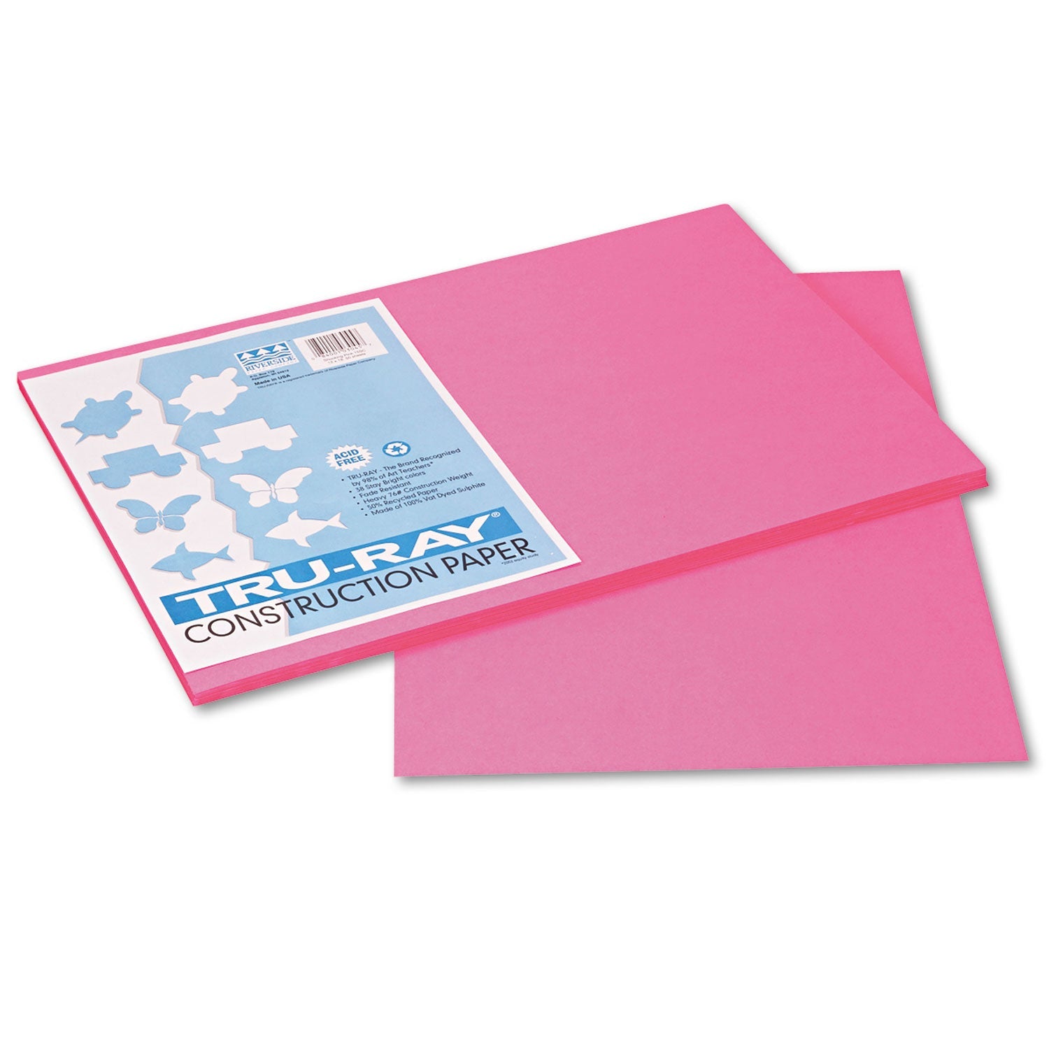 Pacon Tru-Ray Shocking Pink Construction Paper