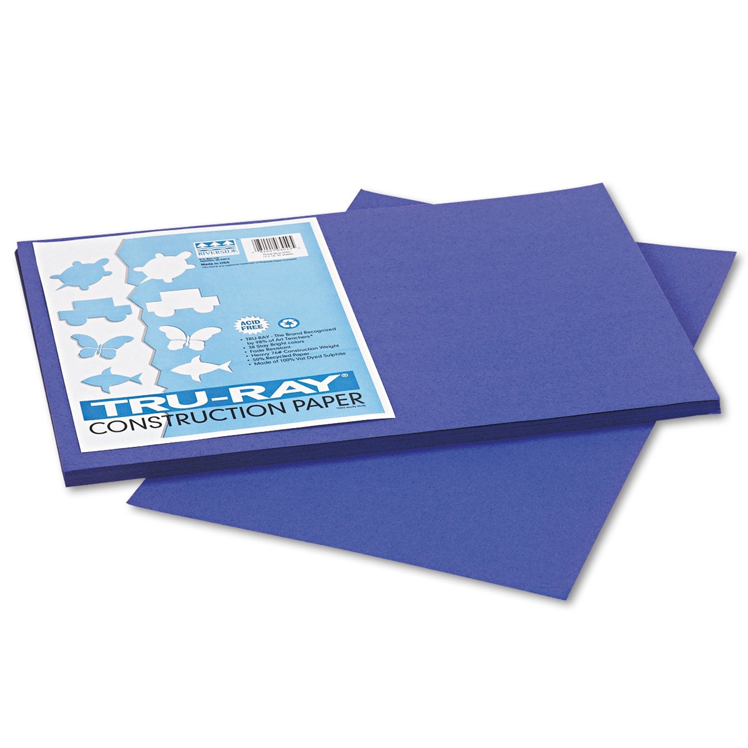 Pacon Tru-Ray Royal Blue Construction Paper 12x18