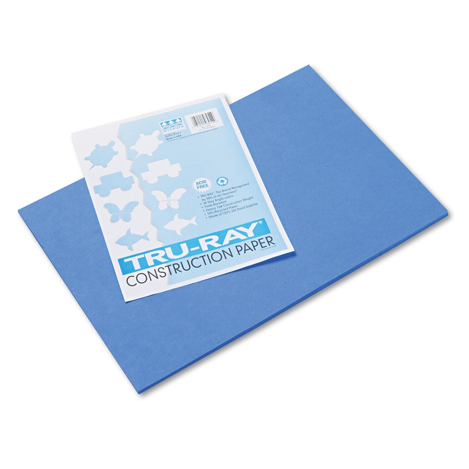 Pacon Tru-Ray Blue Construction Paper | 12x18