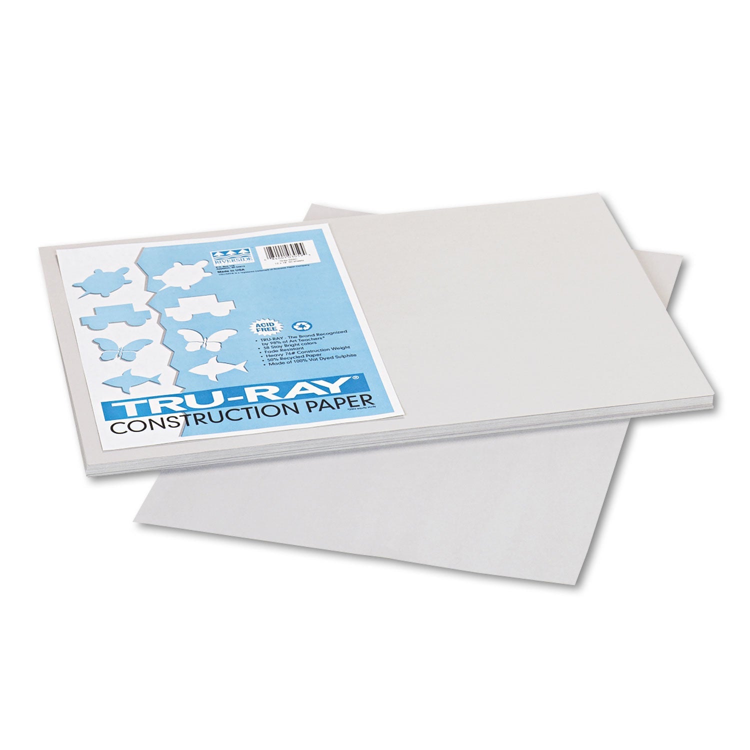 Pacon Tru-Ray Gray Construction Paper | 12x18