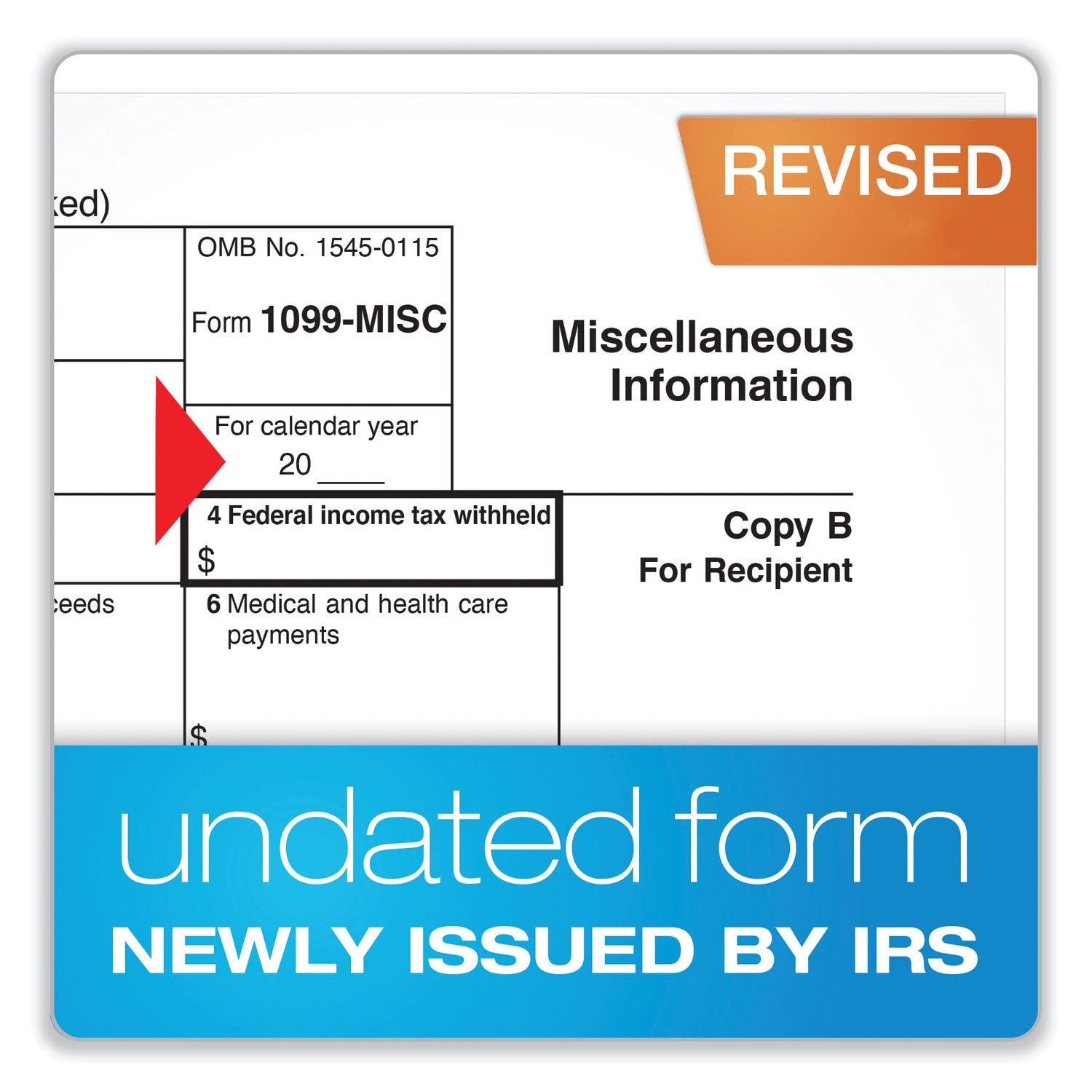 Adams® 4-Part 1099-MISC Tax Form Kit with Security Envelopes and Tax Forms Helper, 2024, 8 x 5, 2 Forms/Sheet, 10 Forms Total