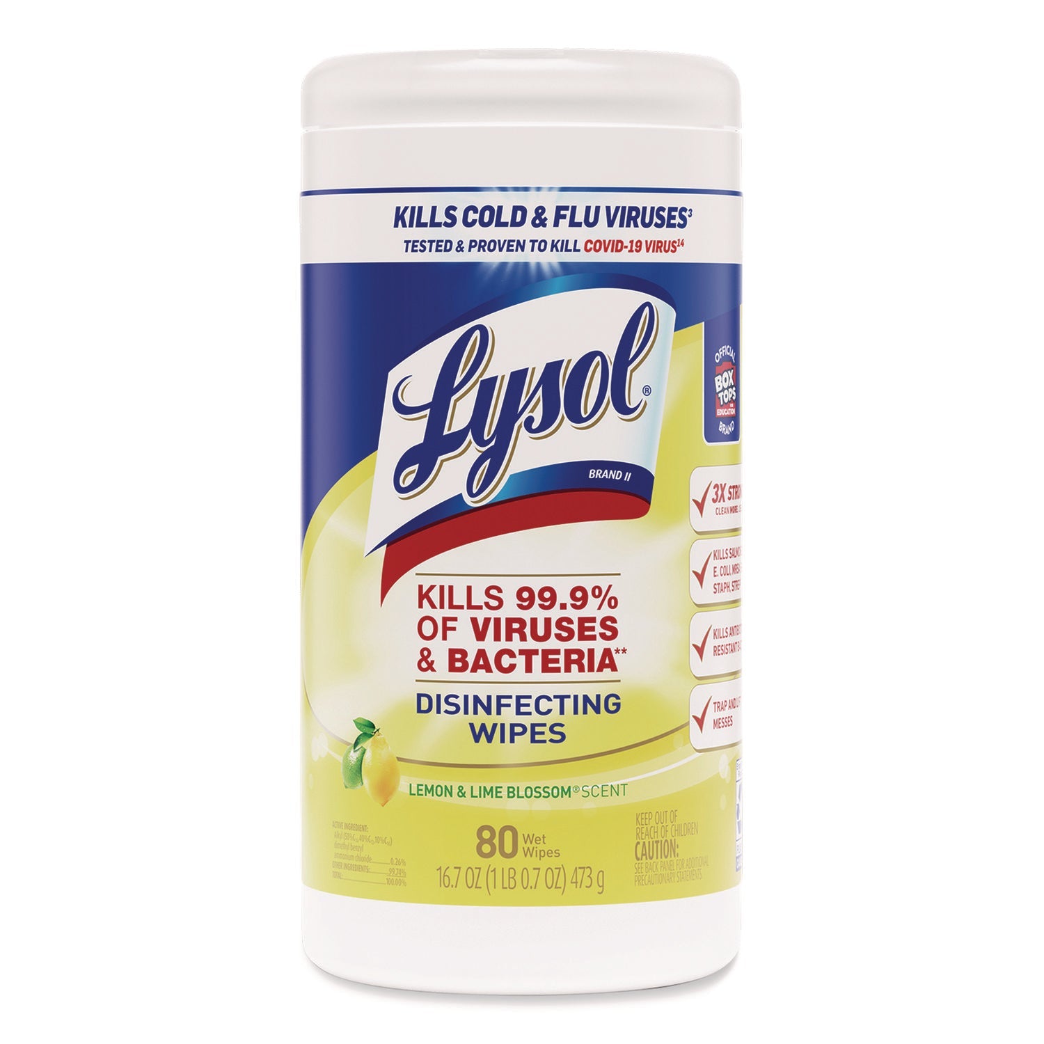 Disinfecting Wipes | Lemon & Lime, 80/Canister