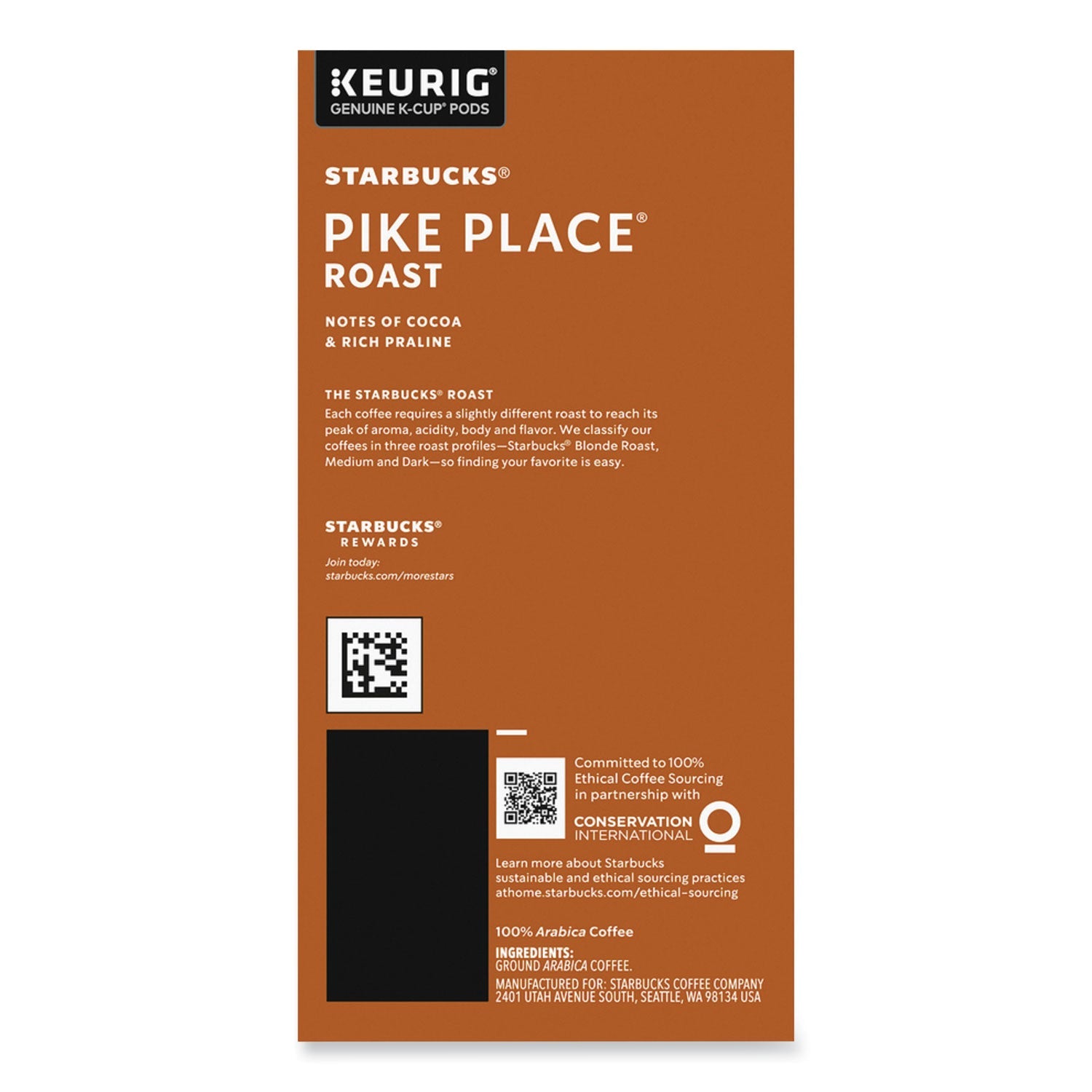 Starbucks® Pike Place Coffee K-Cups Pack, 24/box