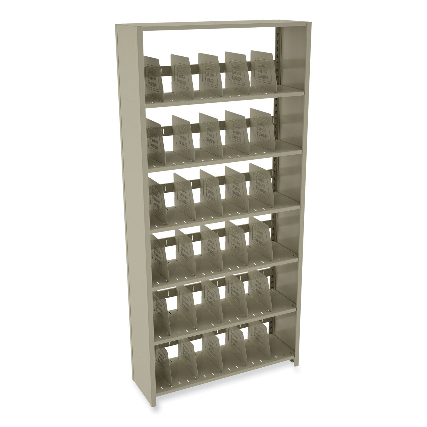 Tennsco Snap-Together Steel Six-Shelf Closed Starter Set, 36w X 12d X 76h, Sand