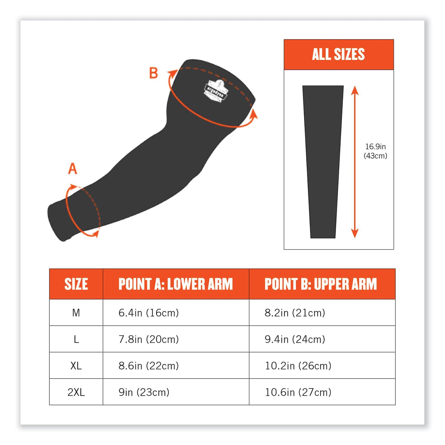 ergodyne® Chill-Its 6690 Performance Knit Cooling Arm Sleeve, Polyester/Spandex, Medium, Lime, 2 Sleeves
