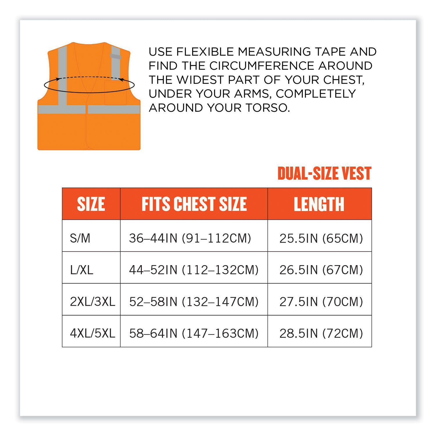ergodyne® GloWear 8210HL Class 2 Economy Mesh Hook and Loop Vest, Polyester, 2X-Large/3X-Large, Orange