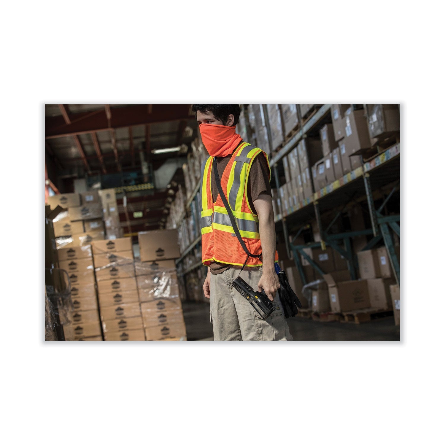 ergodyne® GloWear 8229Z Class 2 Economy Two-Tone Zipper Vest, Polyester, Small/Medium, Orange