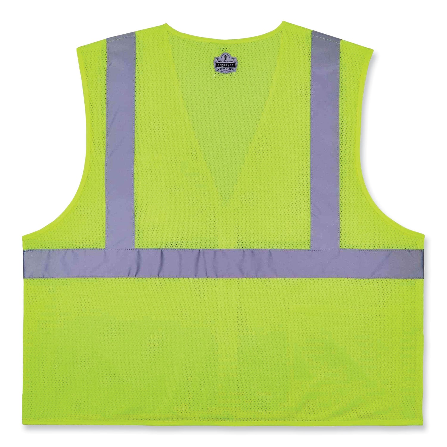 ergodyne® GloWear 8256Z Class 2 Self-Extinguishing Zipper Vest, Polyester, 2X-Large/3X-Large, Lime