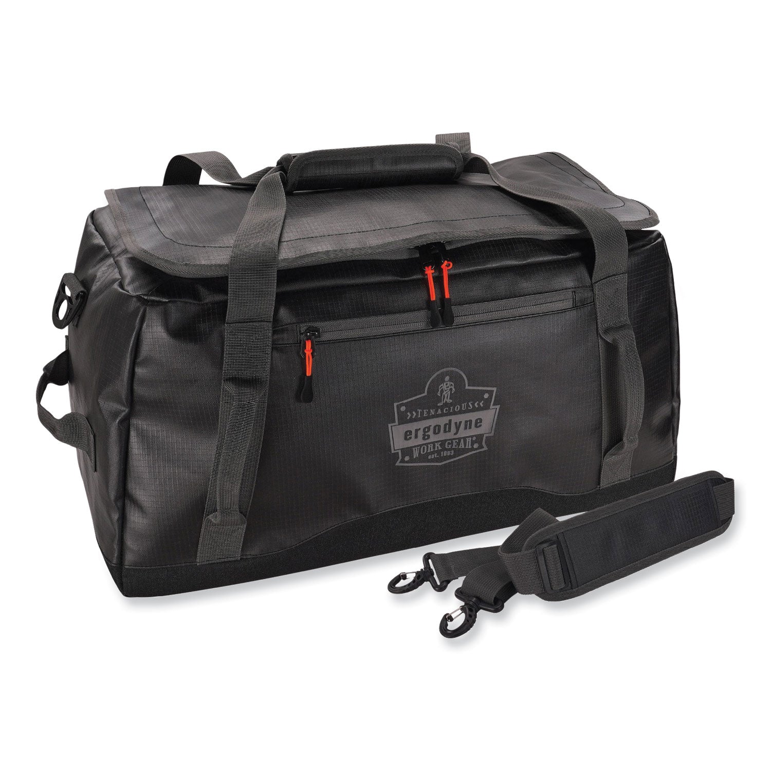 ergodyne® Arsenal 5031 Water-Resistant Duffel Bag, Small, 12.2 x 23.2 x 12.6, Black