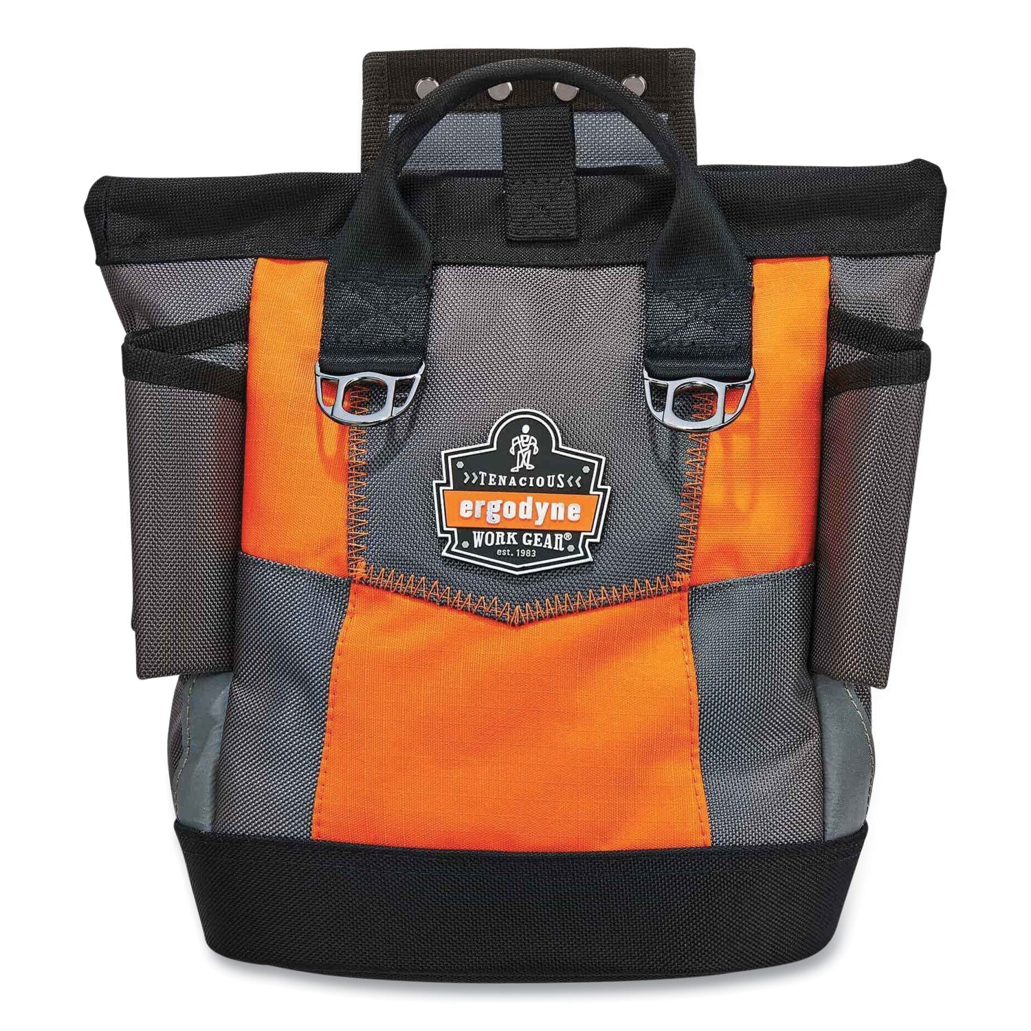 ergodyne® Arsenal 5527 Premium Topped Tool Pouch with Hinged Closure, 6 x 10 x 11.5, Polyester, Orange - Bloom Skins