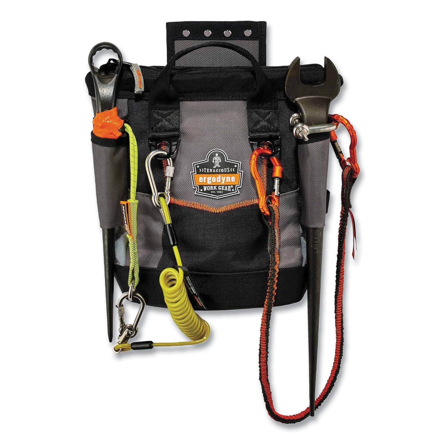 ergodyne® Arsenal 5517 Premium Topped Tool Pouch with Zipper, 6 x 10 x 11.5, Polyester, Black - Bloom Skins