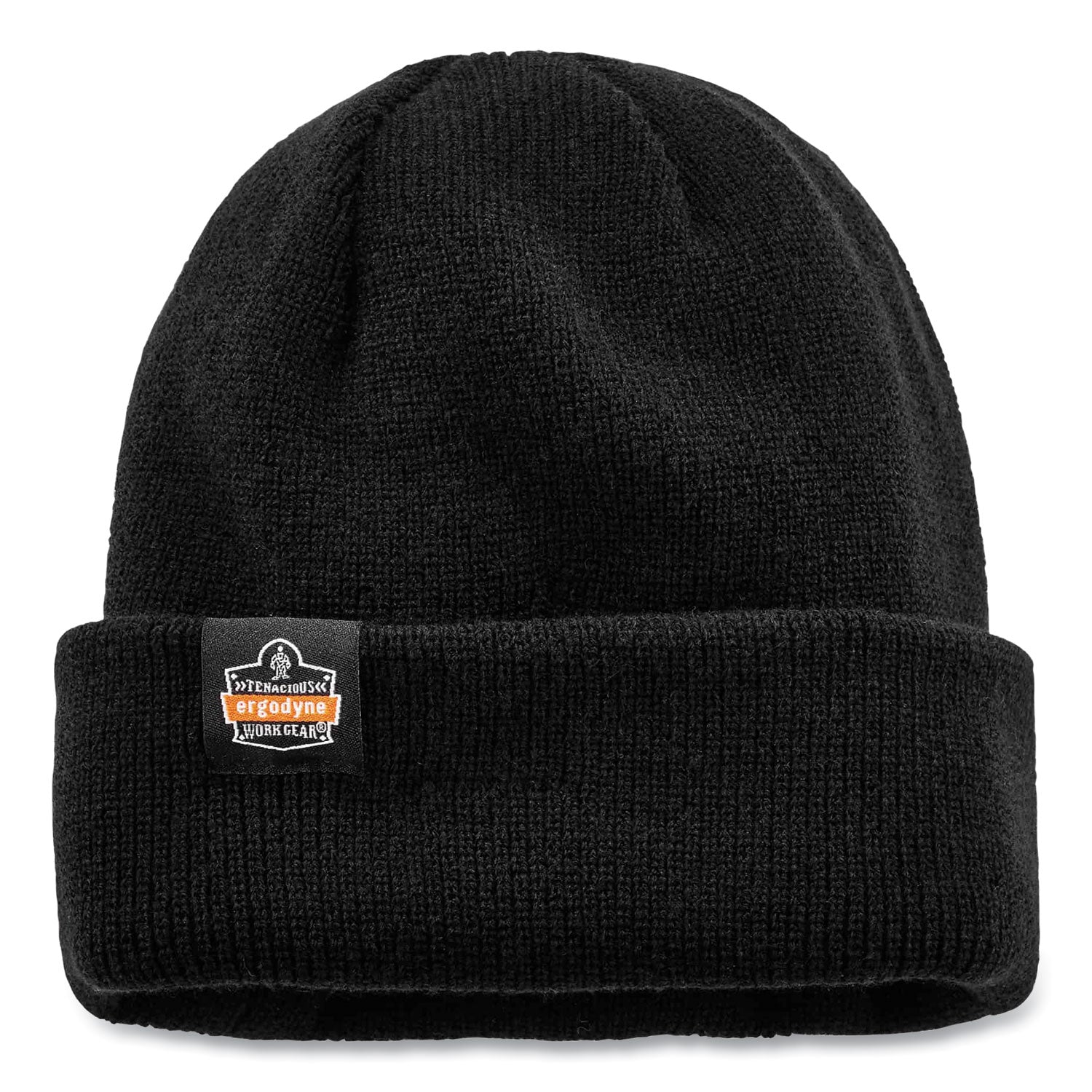 Rib Knit Hat with Zipper | Black