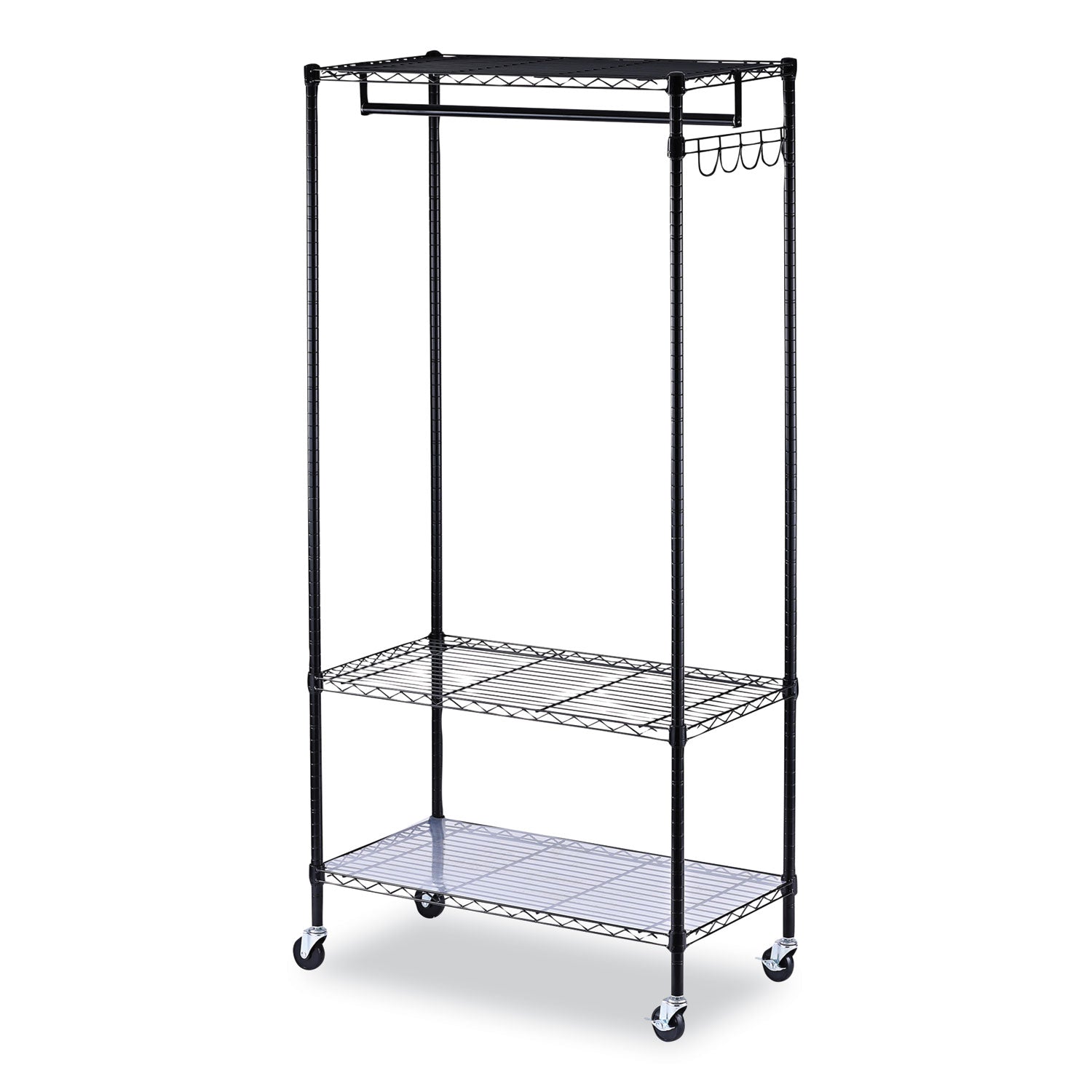 Wire Shelving Garment Rack | Black | Alera®