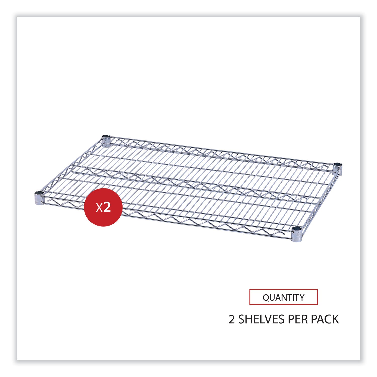 Alera® Industrial Wire Shelving Extra Wire Shelves, 36w X 24d, Silver, 2 Shelves/carton