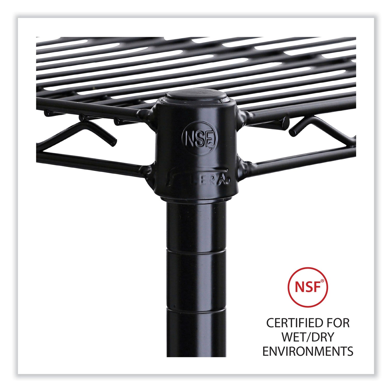 Alera® Industrial Wire Shelving Extra Wire Shelves, 48w X 18d, Black, 2 Shelves/carton