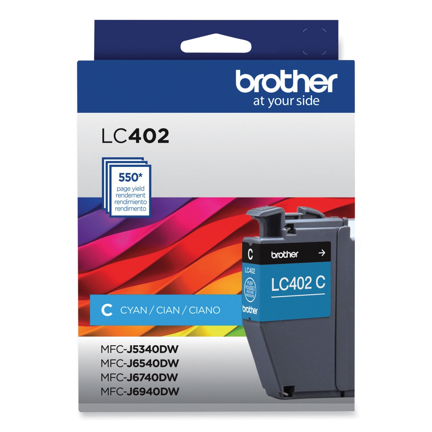 Brother LC402CS Ink, 550 Page-Yield, Cyan - Bloom Skins