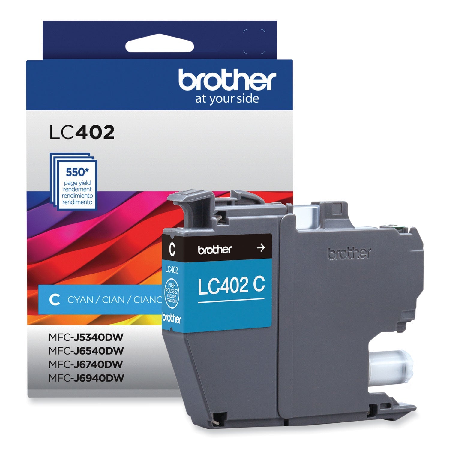 Brother LC402CS Ink, 550 Page-Yield, Cyan - Bloom Skins