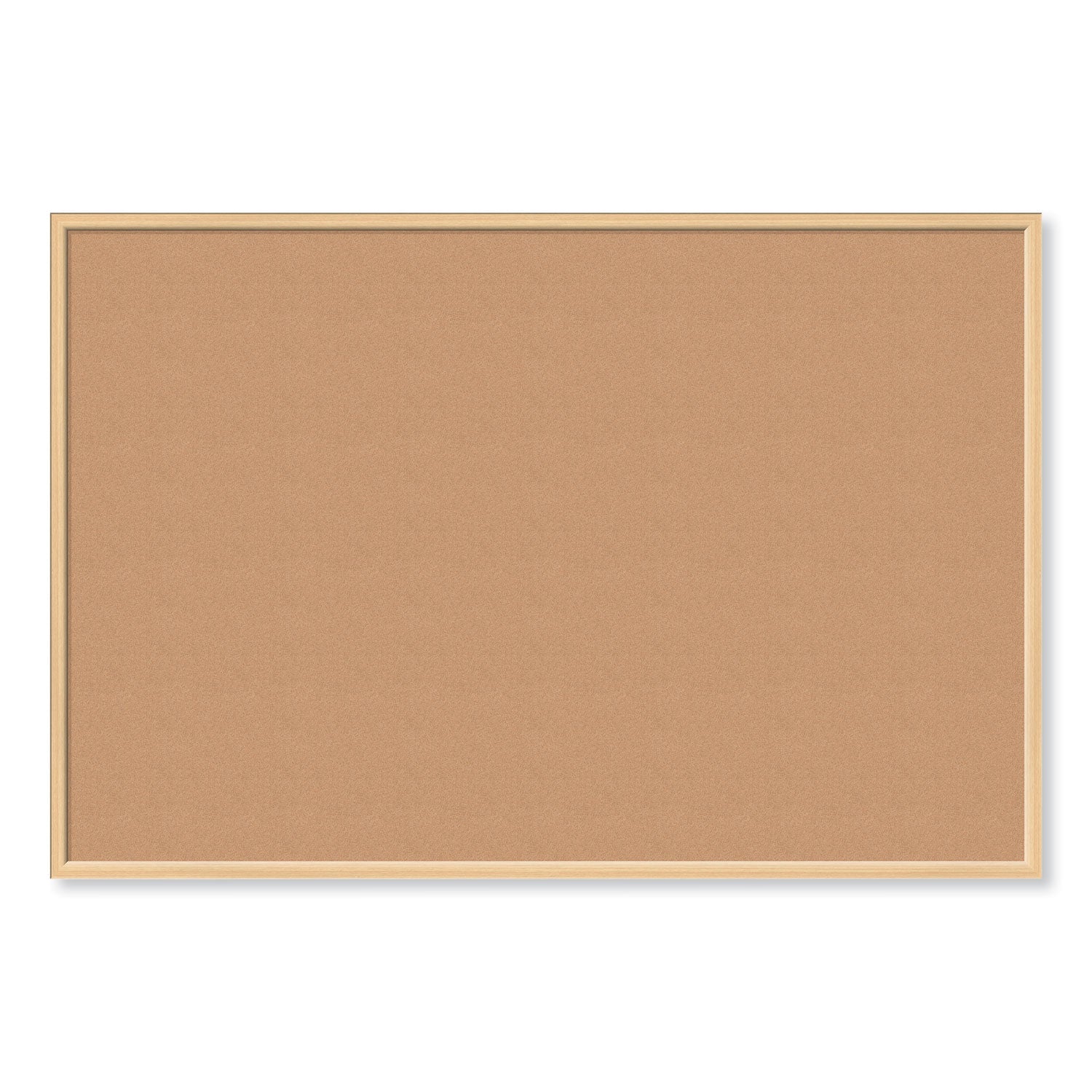 U Brands Cork Bulletin Board | 72x48, Birch Frame