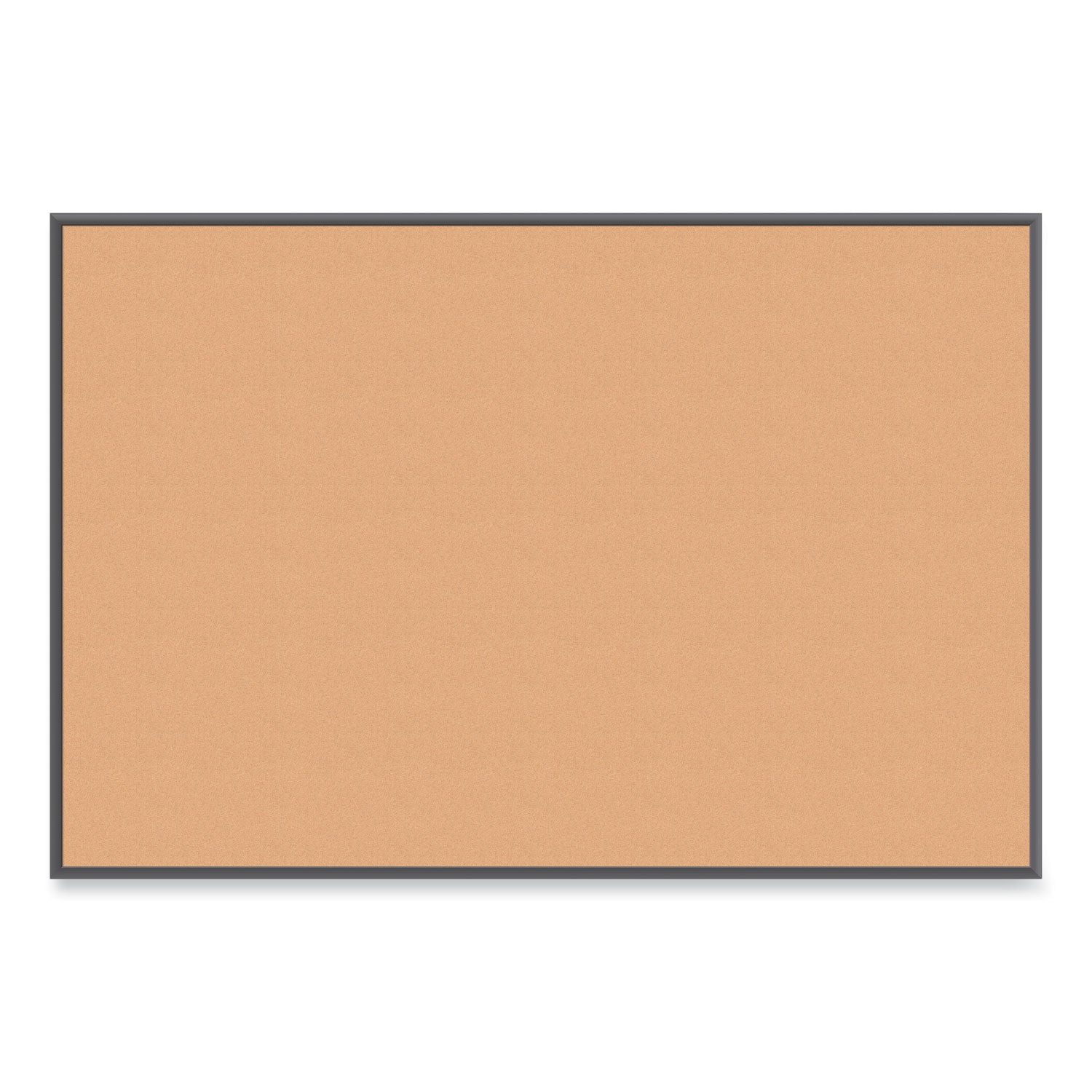 U Brands Cork Bulletin Board | 72x48, Black Alum