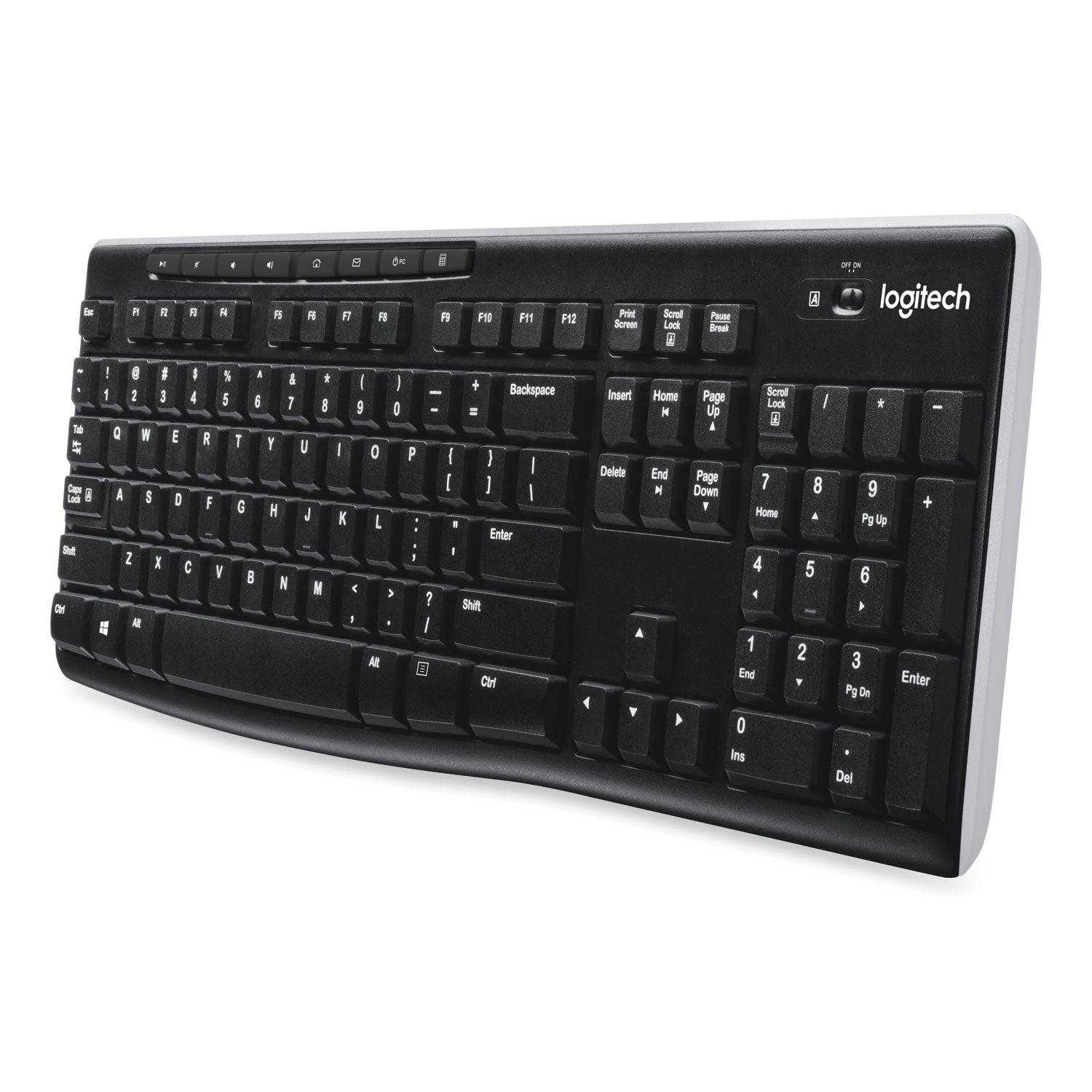 Logitech® K270 Wireless Keyboard, Usb Unifying Receiver, Black