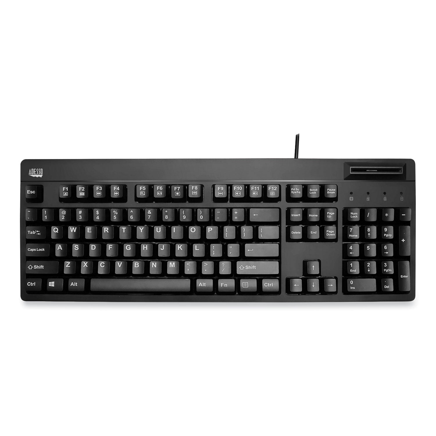 Smart Card Reader Keyboard | Antimicrobial | Adesso