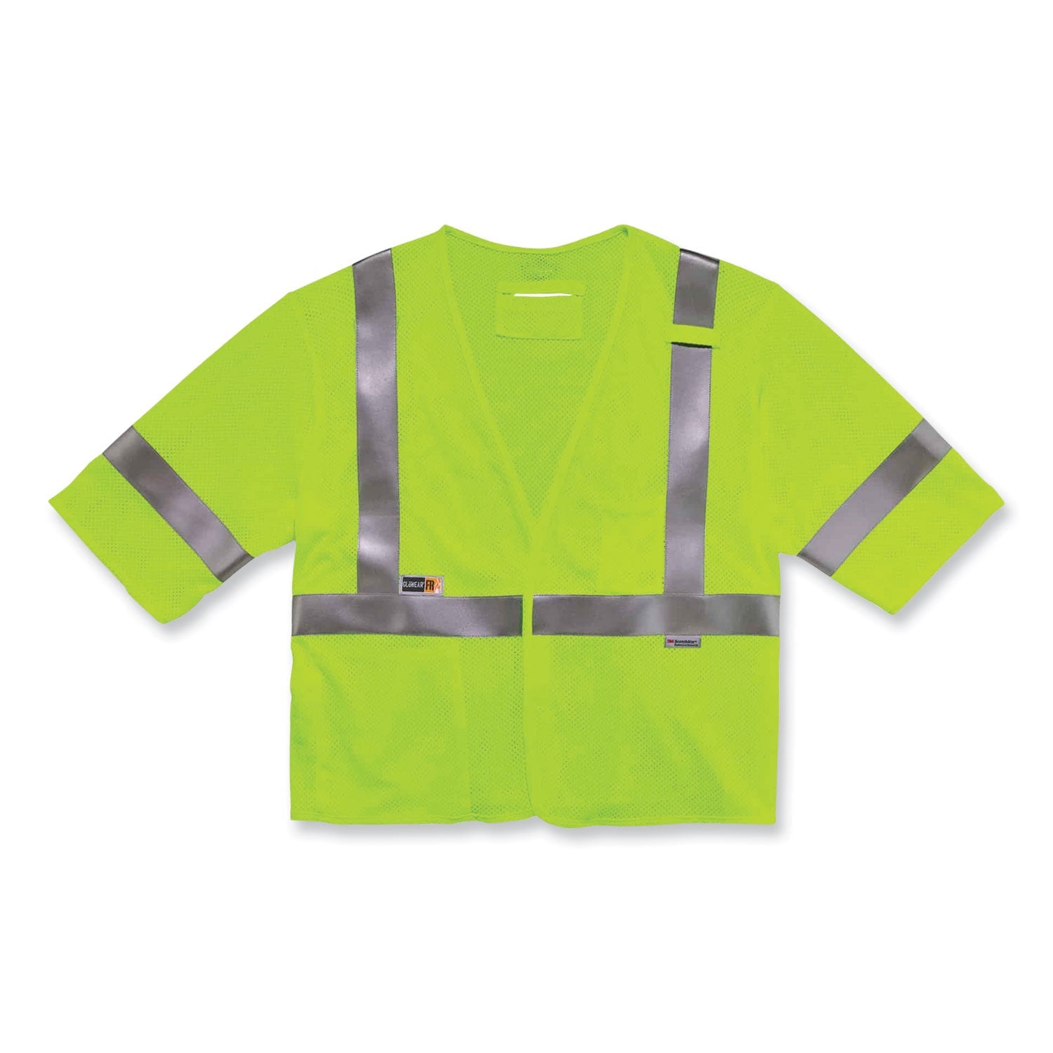 ergodyne® GloWear 8356FRHL Class 3 FR Hook and Loop Safety Vest with Sleeves, Modacrylic, 2X-Large/3X-Large, Lime