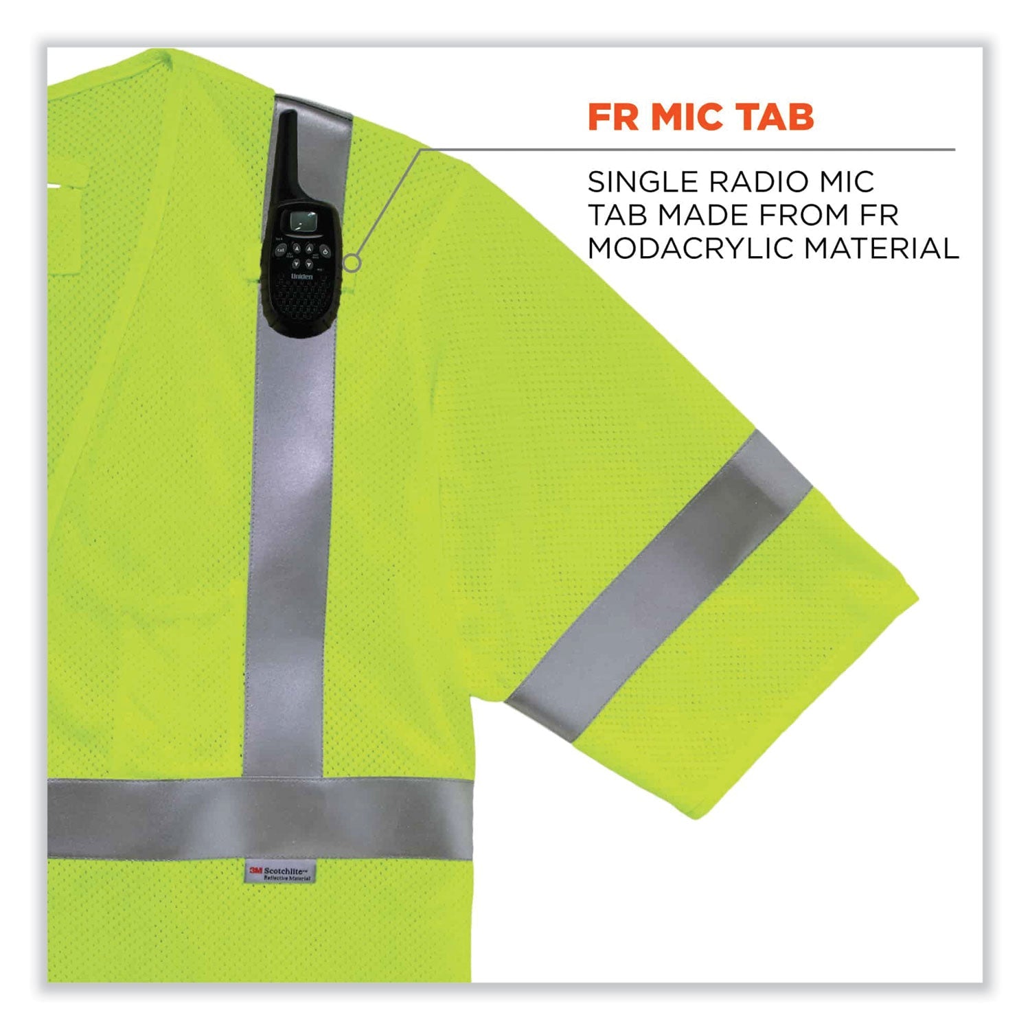 ergodyne® GloWear 8356FRHL Class 3 FR Hook and Loop Safety Vest with Sleeves, Modacrylic, 2X-Large/3X-Large, Lime
