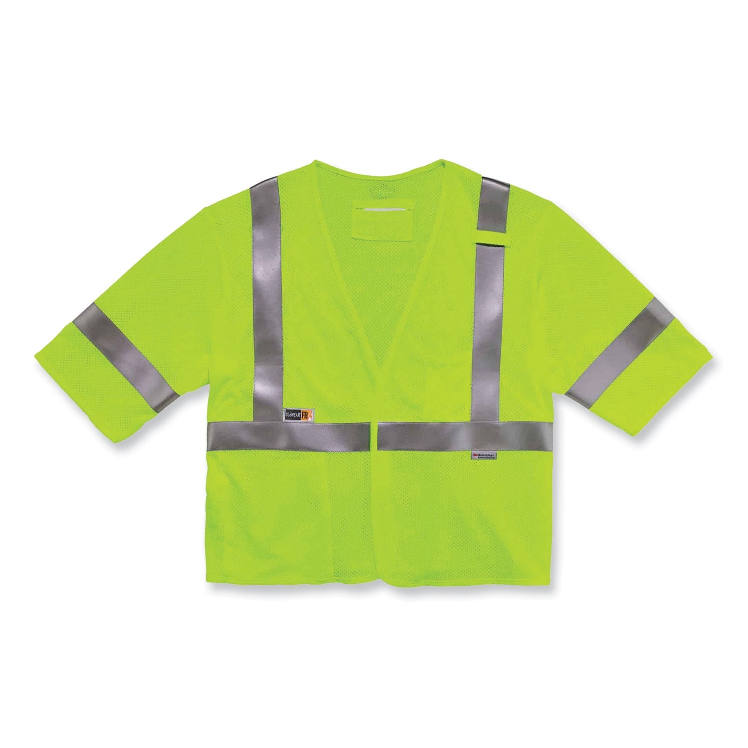 ergodyne® GloWear 8356FRHL Class 3 FR Hook and Loop Safety Vest with Sleeves, Modacrylic, 4X-Large/5X-Large, Lime