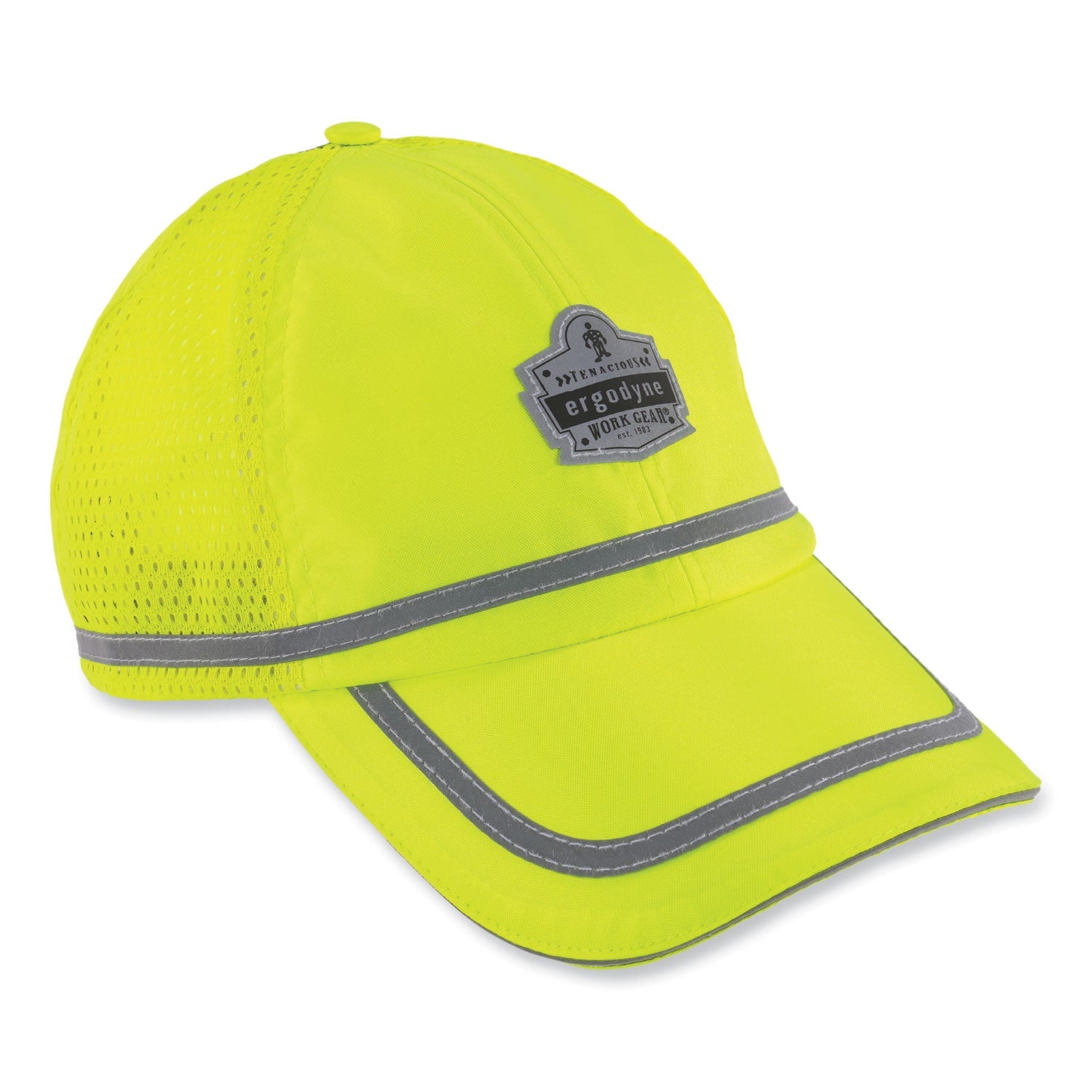 ergodyne® GloWear 8930 Hi-Vis Baseball Cap, Polyester, One Size Fits Most, Lime