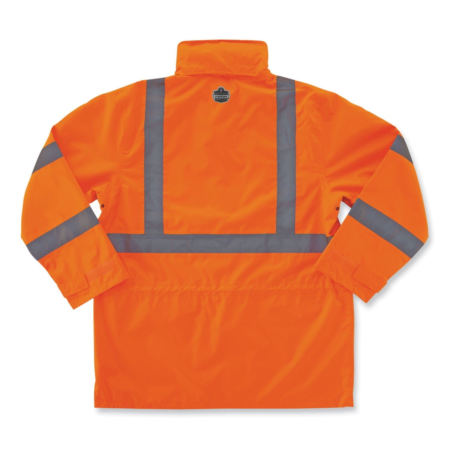 ergodyne® GloWear 8365 Class 3 Hi-Vis Rain Jacket, Polyester, 3X-Large, Orange