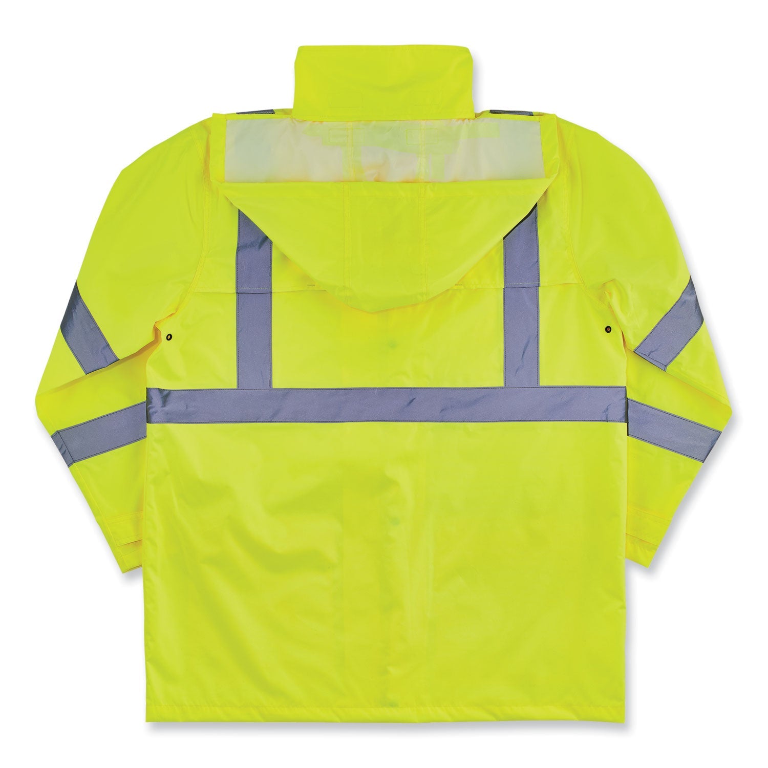ergodyne® GloWear 8366 Class 3 Lightweight Hi-Vis Rain Jacket, Polyester, Small, Lime