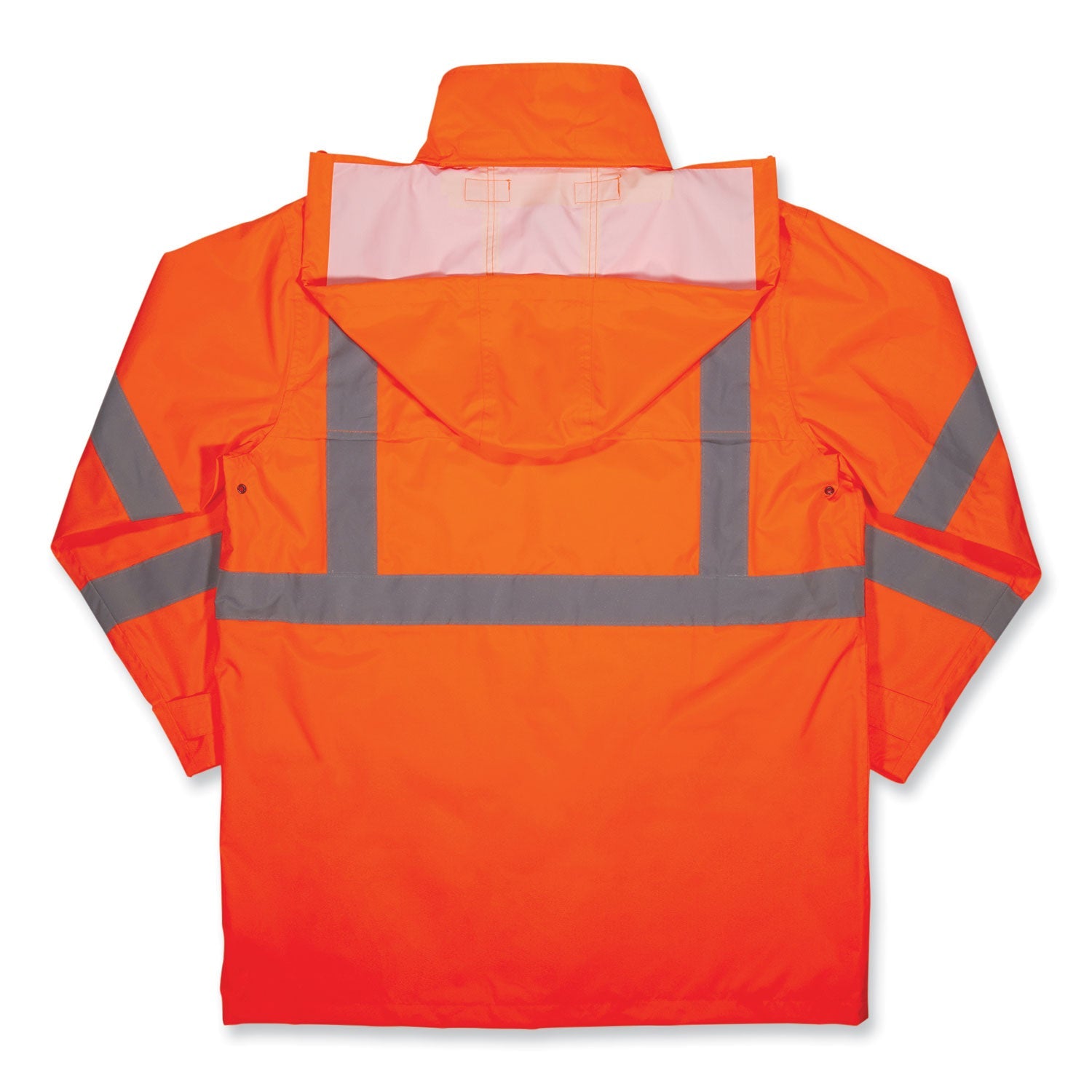 ergodyne® GloWear 8366 Class 3 Lightweight Hi-Vis Rain Jacket, Polyester, Medium, Orange