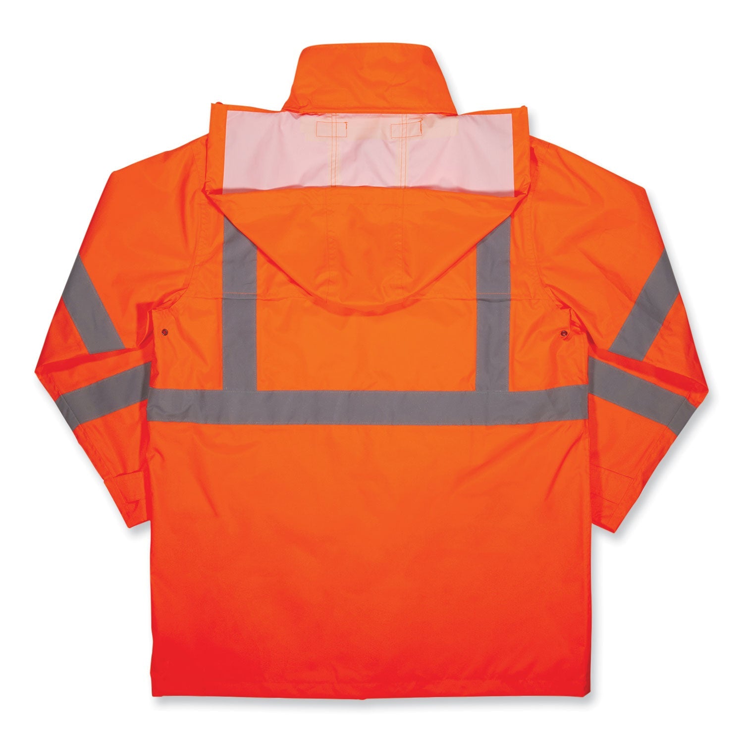 ergodyne® GloWear 8366 Class 3 Lightweight Hi-Vis Rain Jacket, Polyester, X-Large, Orange
