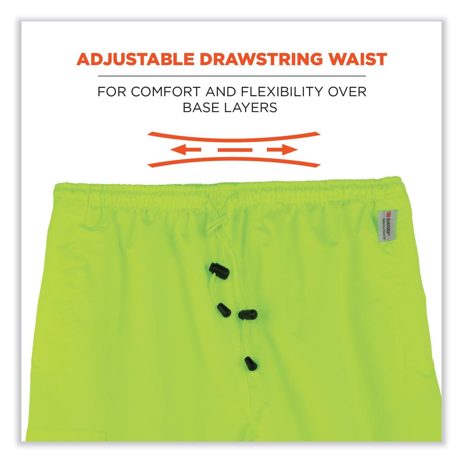 ergodyne® GloWear 8915 Class E Hi-Vis Rain Pants, X-Large, Lime