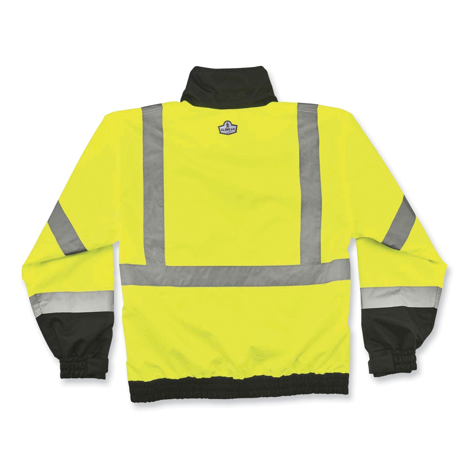 ergodyne® GloWear 8379 Class 3 Hi-Vis Fleece Lined Bomber Jacket, Lime, Medium