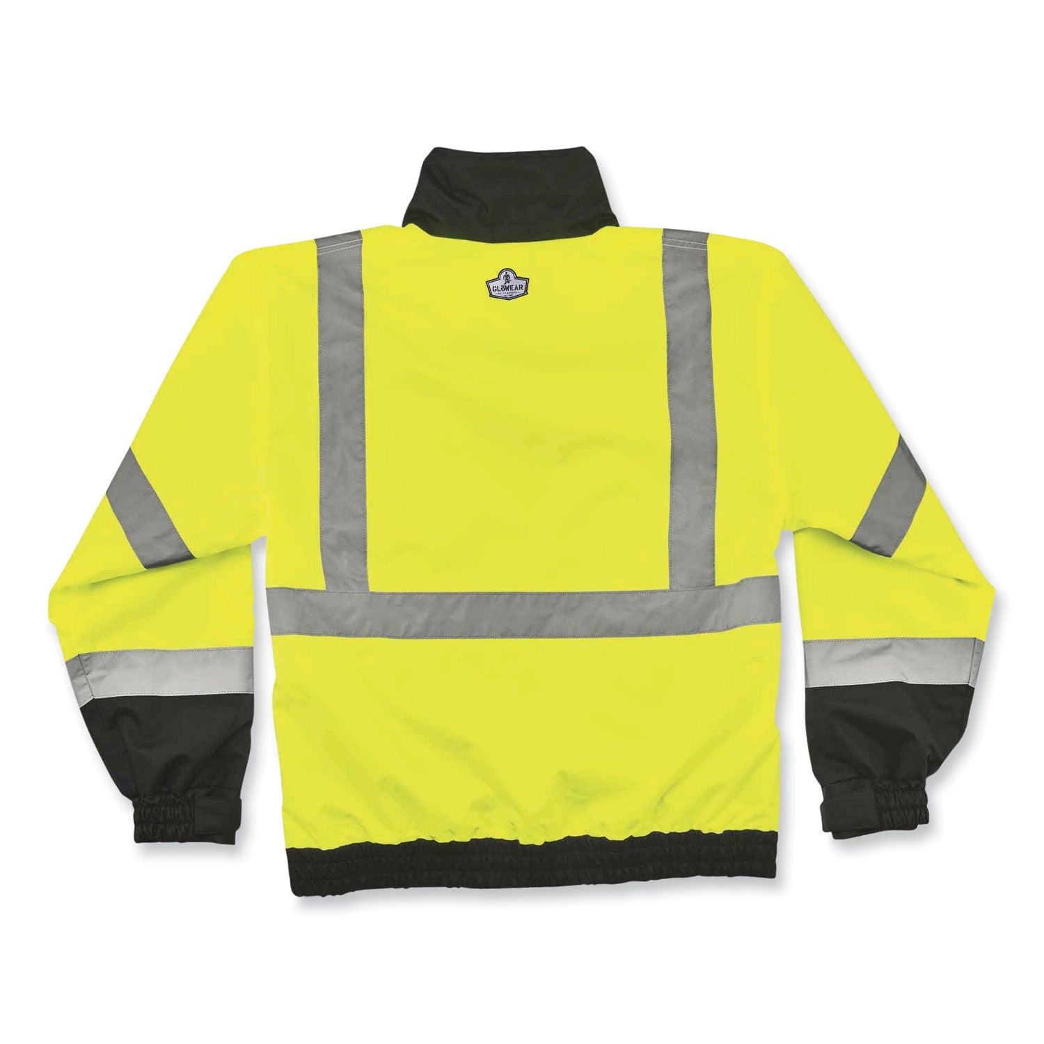 ergodyne® GloWear 8379 Class 3 Hi-Vis Fleece Lined Bomber Jacket, Lime, X-Large
