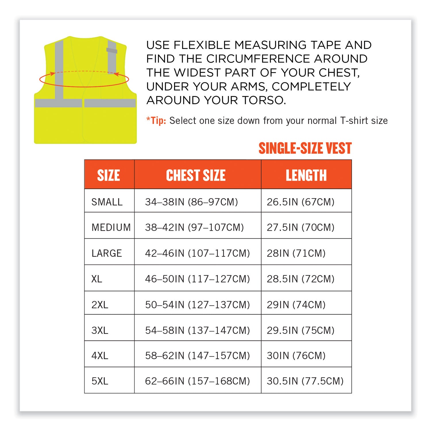 ergodyne® GloWear 8210HL-S Single Size Class 2 Economy Mesh Vest, Polyester, 5X-Large, Lime